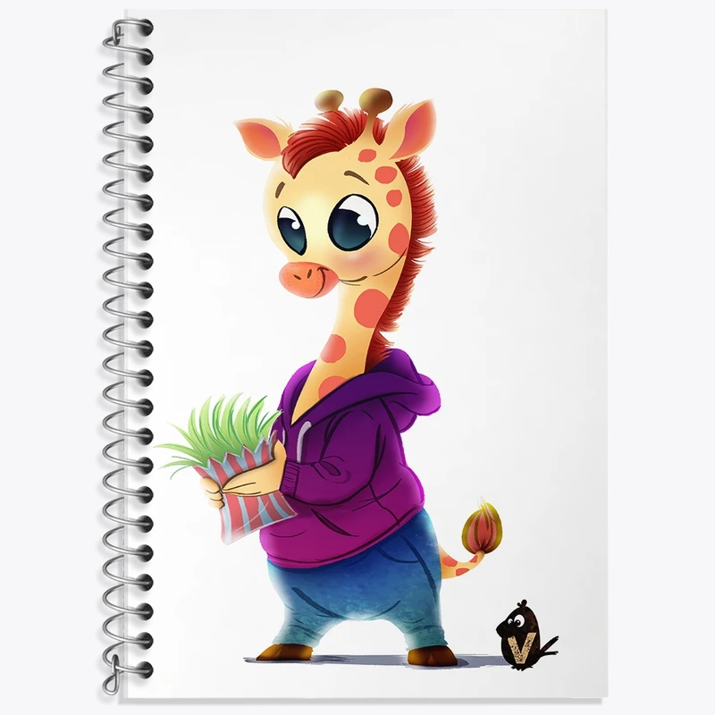 دفتر لغت 50 برگ خندالو طرح زرافه کد F913