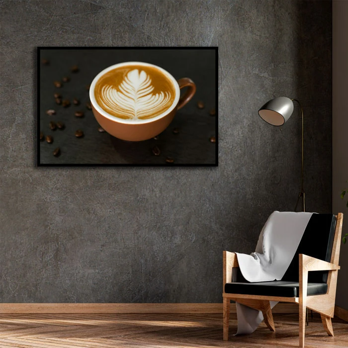 تابلو نوری بکلیت طرح قهوه مدل B-D2267 فریم مشکی