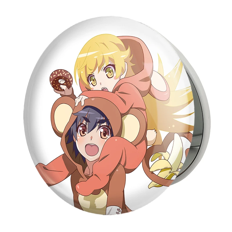 آینه جیبی خندالو طرح شینوبو اوشینو و سوروگو انیمه مونوگاتاری مدل تاشو کد 16172 