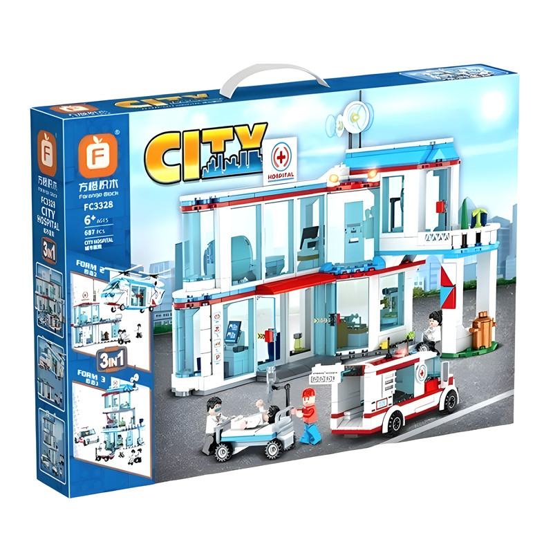 ساختنی 687 قطعه فارنج مدل بیمارستان طرح سیتی کد FC 3328