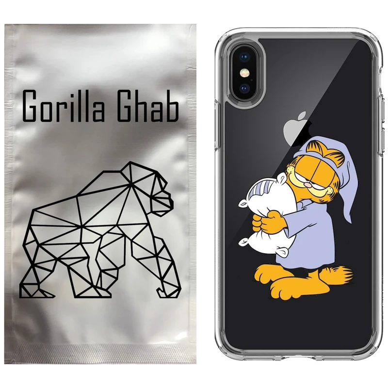 کاور گوریلا قاب مدل CLG کد 73 طرح گارفیلد خوابالو مناسب برای گوشی موبایل اپل iPhone X / XS