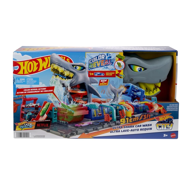 کیت ماشین بازی هات ویلز مدل Ultra Shark Car Wash کد HTN82