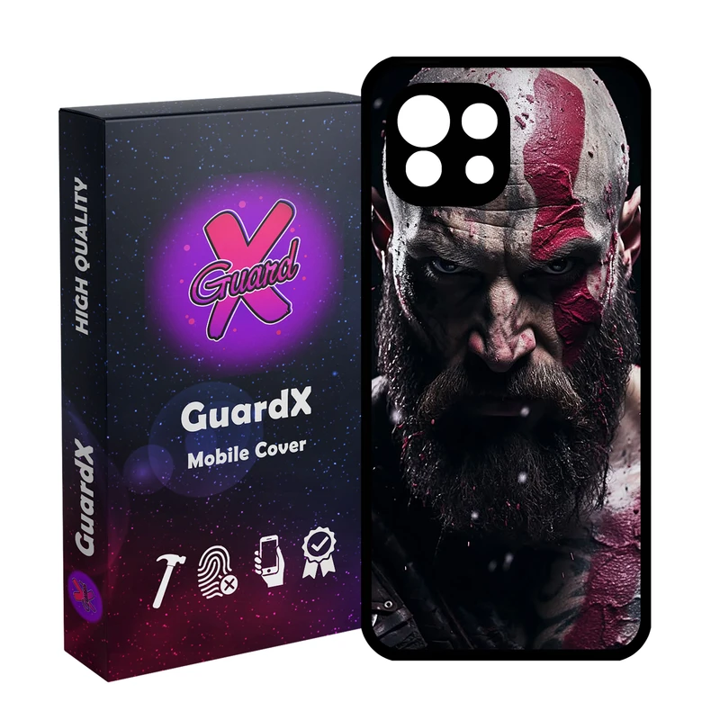 کاور گارد ایکس طرح God of War مدل Glass10737 مناسب برای گوشی موبایل شیائومی  Mi 11 Lite