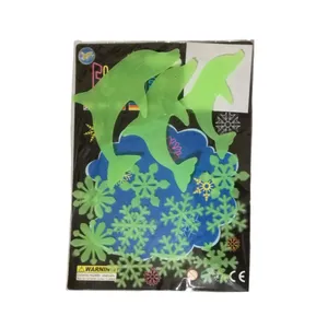 استیکر دیواری کودک مدل دلفین و برف کد 60