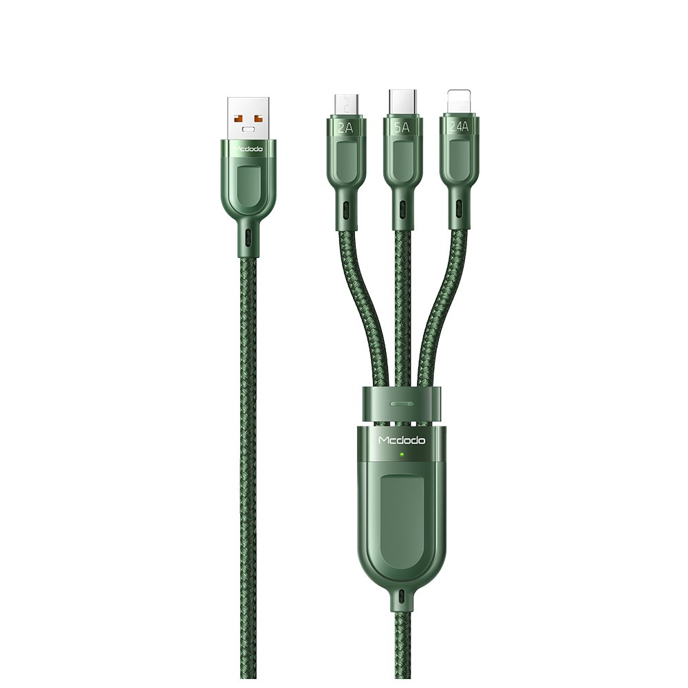 کابل تبدیل USB به USB-C /لایتنینگ /MicroUSB مک دودو مدل CA-8790 طول 1.2 متر