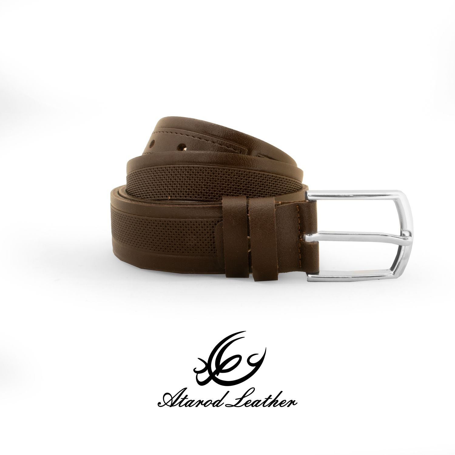 کمربند مردانه چرم عطارد مدل چرم طبیعی گاومیش کد B58 -  - 5