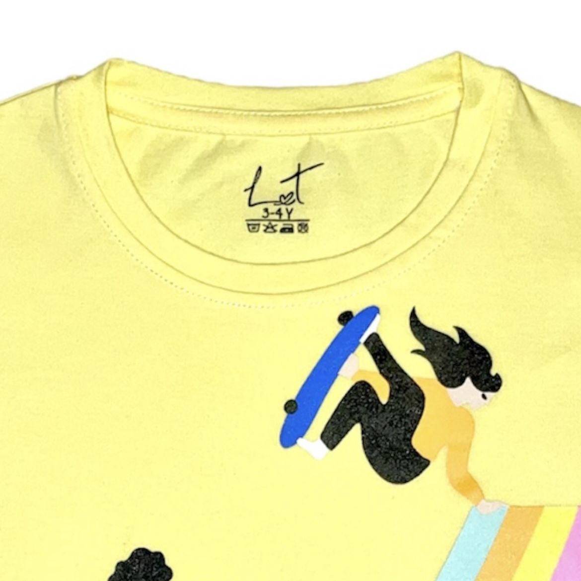 تی شرت آستین کوتاه بچگانه لینتل مدل  رنگین کمان کد 0064 رنگ زرد -  - 2