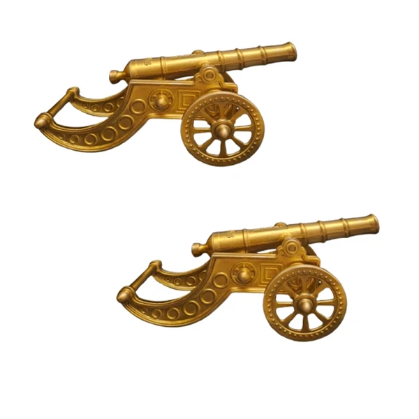 مجسمه برنزی مدل توپ جنگی آنتیک کد 2CHINA بسته 2 عددی