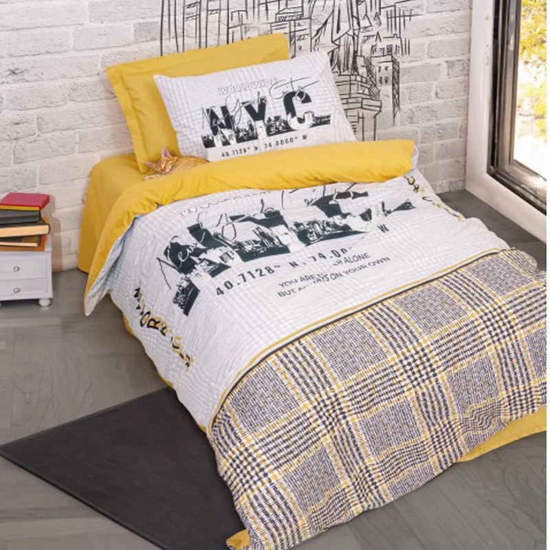 سرویس ملحفه 1 نفر 3 تکه کاتن باکس مدل Girls & Boys Worldwide Hardal (FTT)