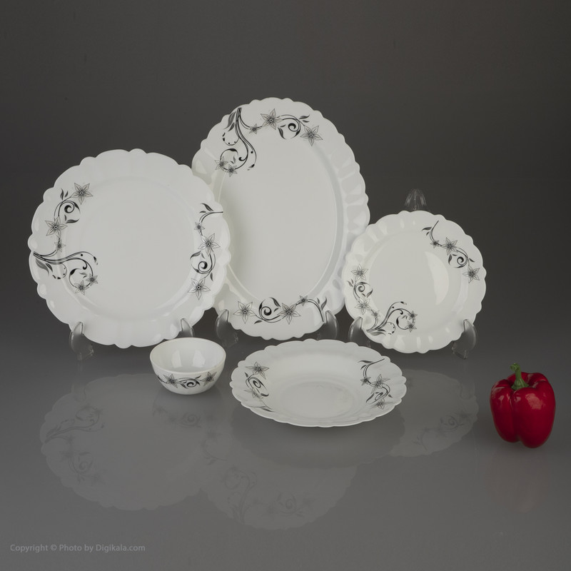 سرویس 25 پارچه اپال طرح دایره مدل سزار