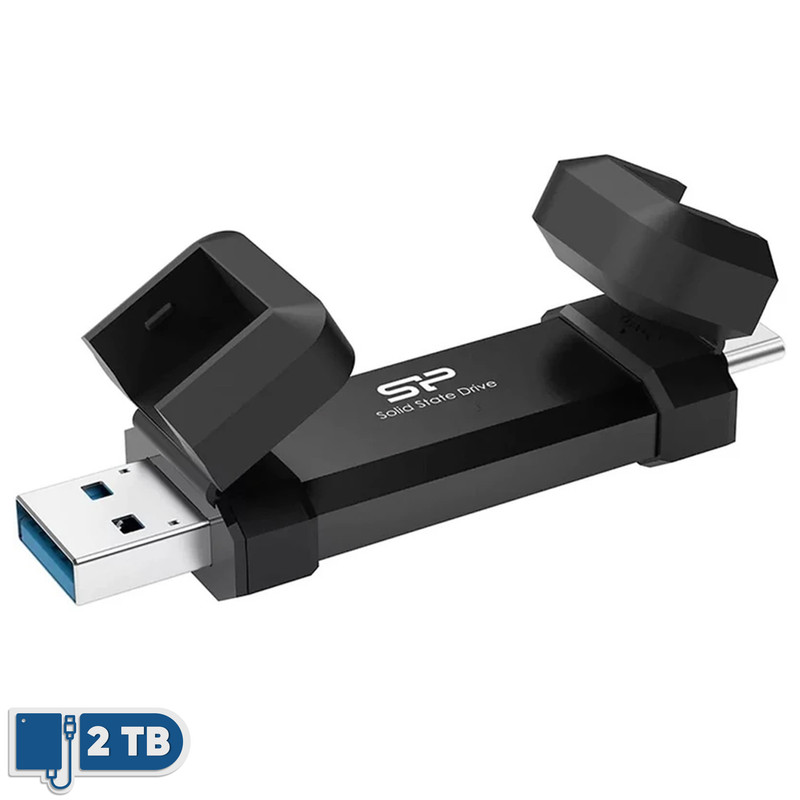 اس اس دی اکسترنال سیلیکون پاور مدل DS72 ظرفیت 2 ترابایت رابط USB 3.2 Gen2