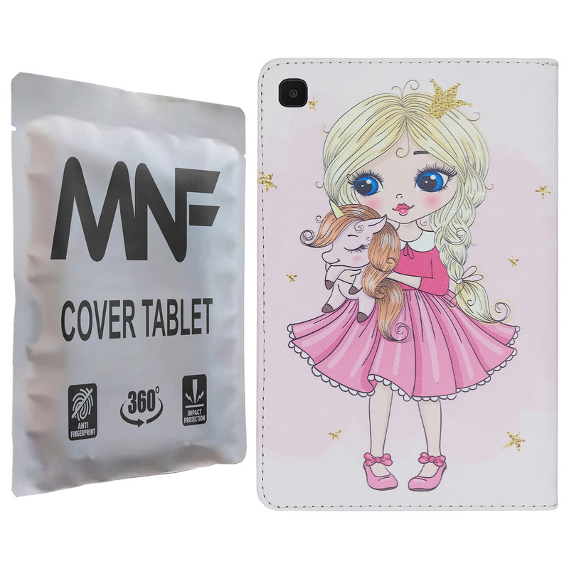 کیف کلاسوری ام ان اف طرح دختر فانتزی و یونی کورن کد M-232 مناسب برای تبلت سامسونگ Galaxy Tab A7 10.4 2020 / T505