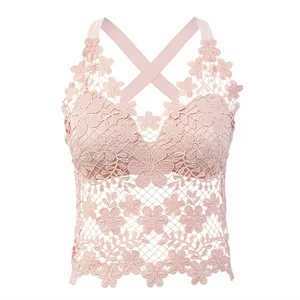 تاپ زنانه ماییلدا مدل گل گلی گیپوری کد 5474-1837