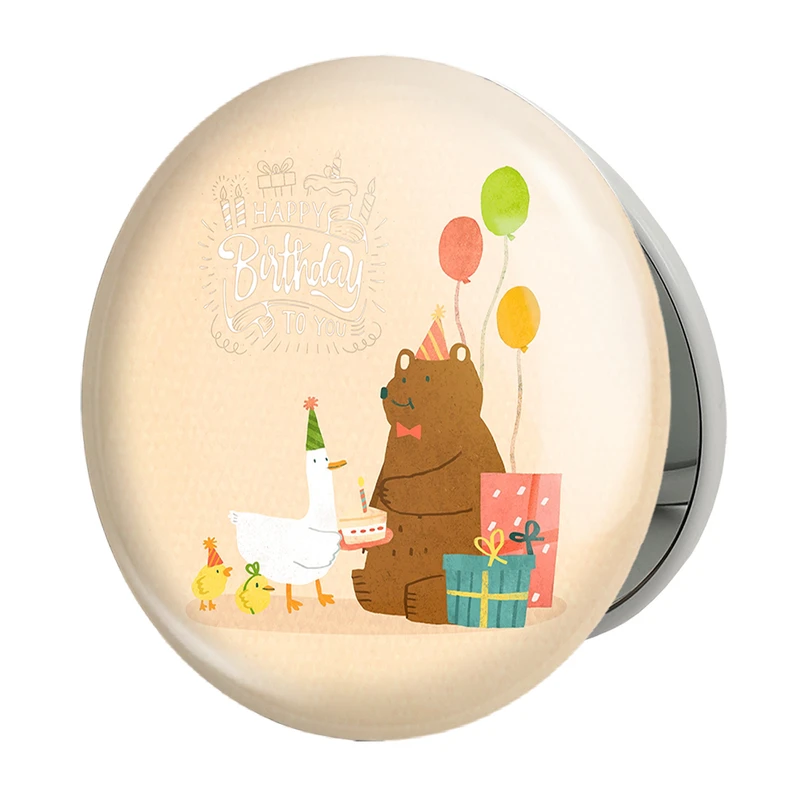 آینه جیبی خندالو طرح تولد مدل تاشو کد 28090 