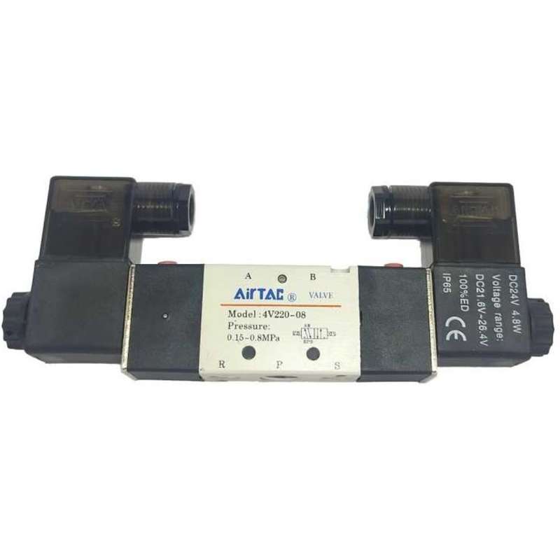 شیر برقی پنوماتیک ایرتک مدل 4v220-08 شیر برقی پنوماتیک ایرتک مدل 4v220-08