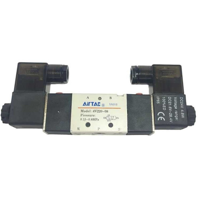 شیر برقی پنوماتیک ایرتک مدل 4v220-08 شیر برقی پنوماتیک ایرتک مدل 4v220-08