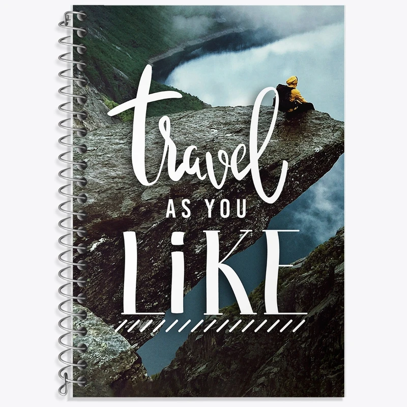 دفتر زبان 50 برگ خندالو مدل دو خط طرح Travel As You Like کد F1463