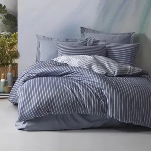 سرویس ملحفه 2 نفر 6 تکه کاتن باکس مدل BAMBOO MAVI