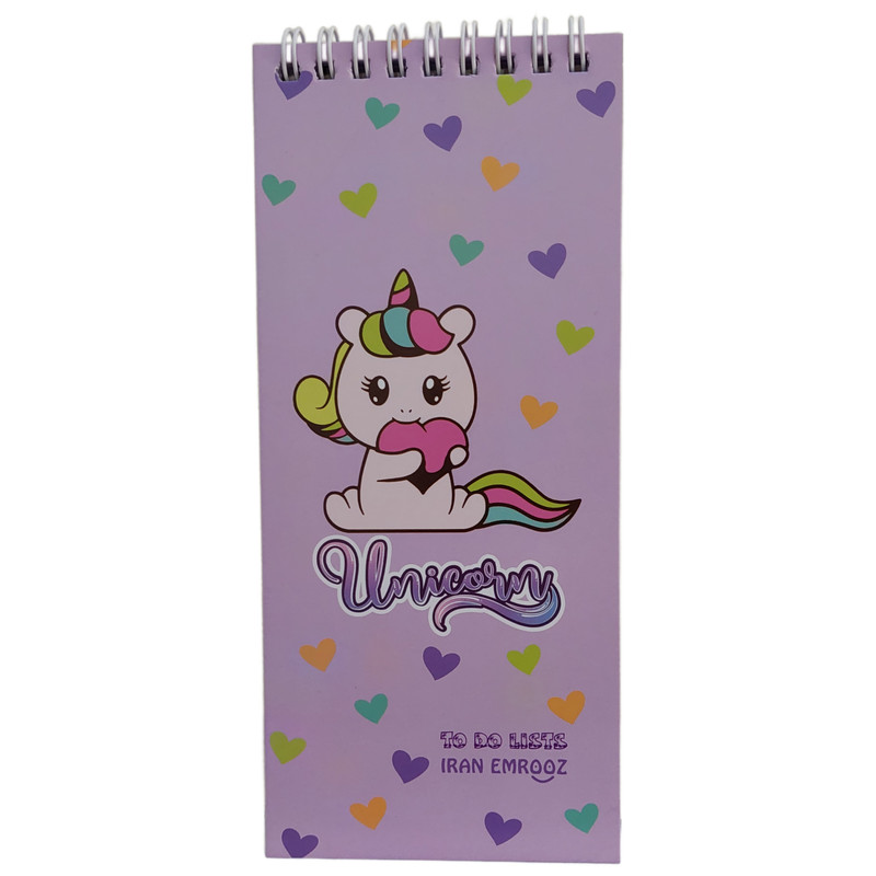 دفترچه یادداشت 80 برگ مدل To do list طرح Unicorn کد 705