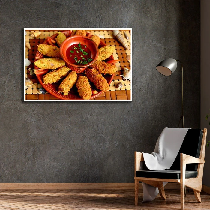 تابلو بکلیت طرح سوخاری مدل W-D2261 فریم سفید