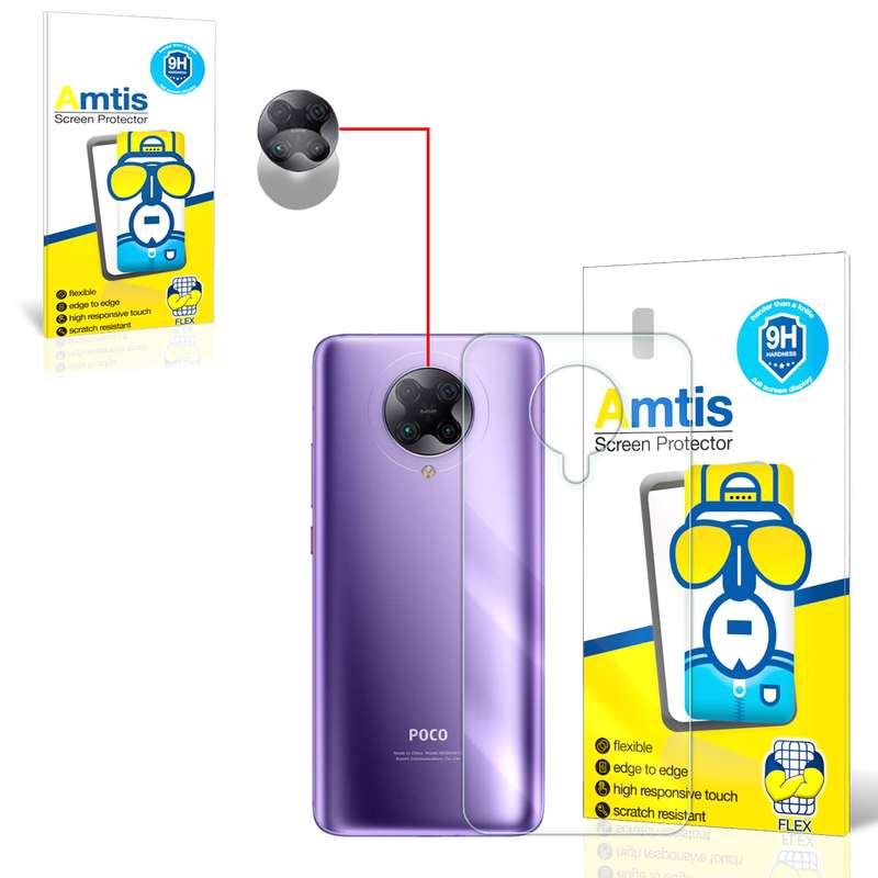 محافظ لنز دوربین امتیس مدل 2 مناسب برای گوشی موبایل شیائومی POCO F2 PRO به همراه محافظ پشت گوشی