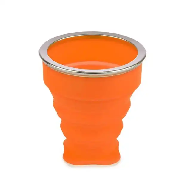 لیوان سفری مدل 200ml Silicone Collapsible Camping Cup