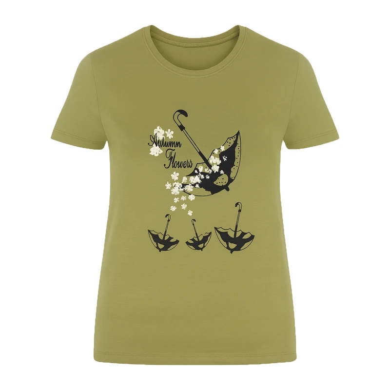 تی‌شرت آستین کوتاه زنانه مدل چتر