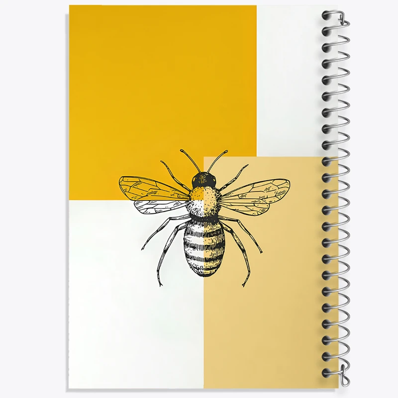 دفتر ژورنال نویسی 50 برگ خندالو مدل نقطه ای طرح زنبور کد N4856