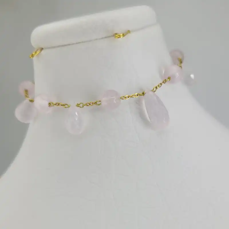 نیم ست زنانه مدل سنگ rose qartez جواهری کد 3654