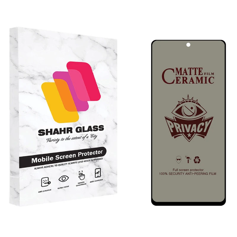 محافظ صفحه نمایش سرامیکی حریم شخصی شهر گلس مدل CRP مناسب برای گوشی موبایل شیائومی Redmi Note 10 4G