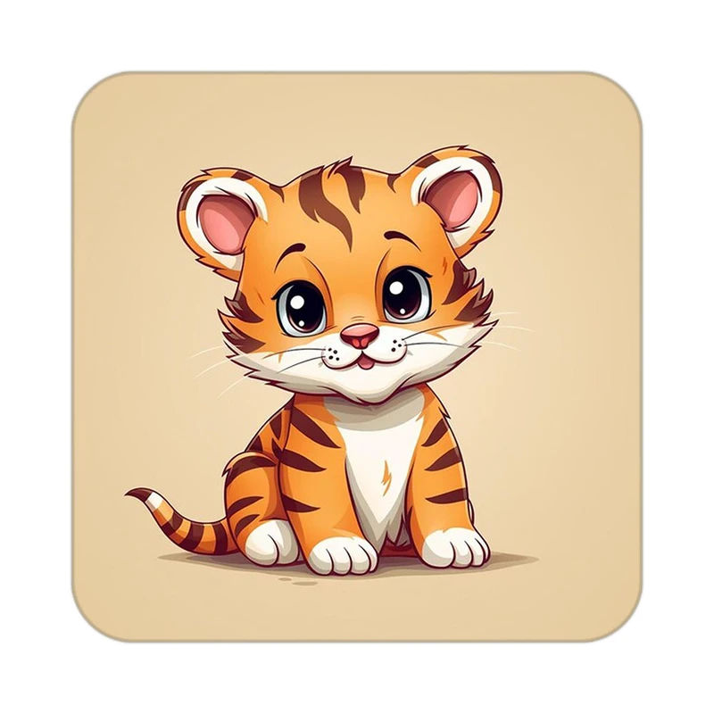 زیر لیوانی کاکتی طرح حیوانات کارتونی مدل mp28324