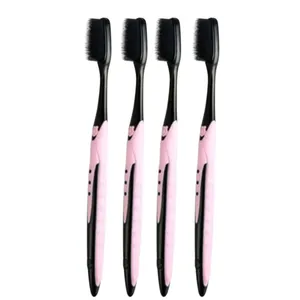 مسواک مکس بیوتی مدل بامبو ذغالی با برس نرم مجموعه ۴ عددی