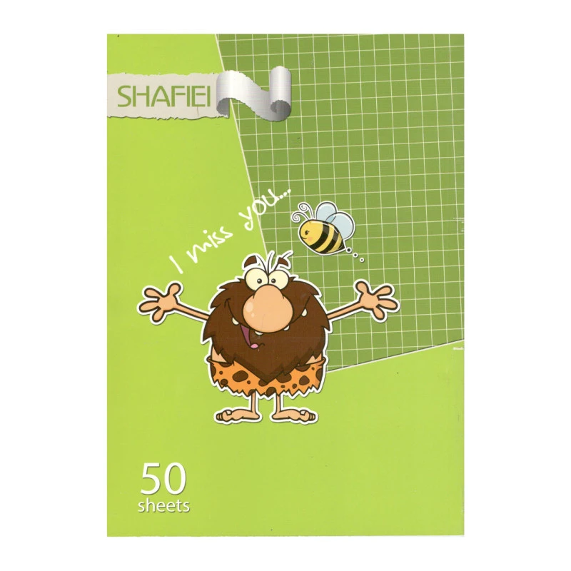 دفتر شطرنجی 50 برگ شفیعی طرح غارنشین کد 134-E