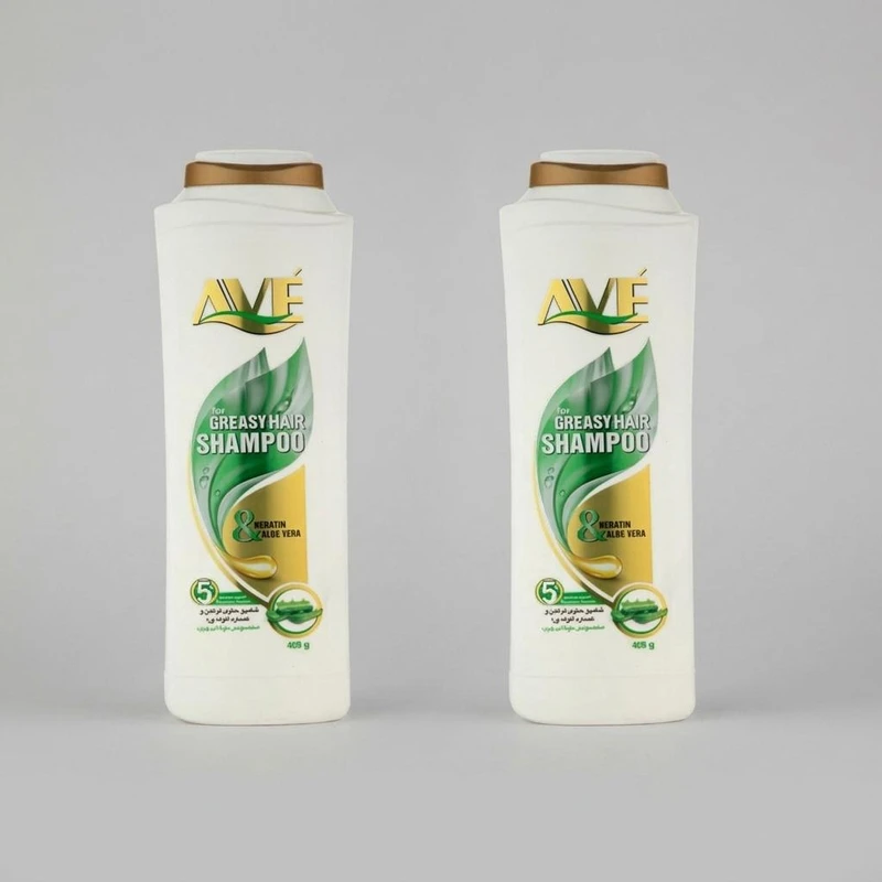 شامپو مو اوه مدل Aloevera تقویت‌کننده، مناسب موهای چرب، حجم 400 گرم بسته 2 عددی