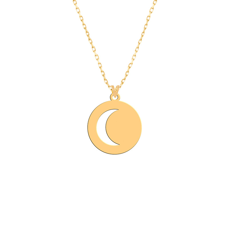 گردنبند طلا 18 عیار زنانه فرشته طرح ماه کد WNLZ-000133