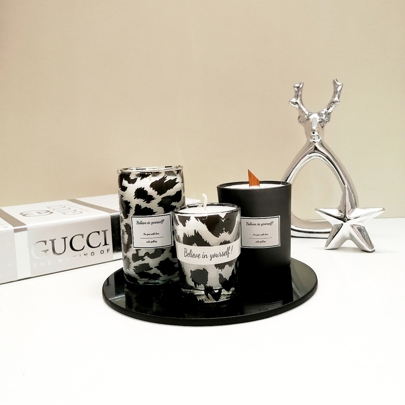 شمع معطر مدل پلنگی مجموعه 4 عددی