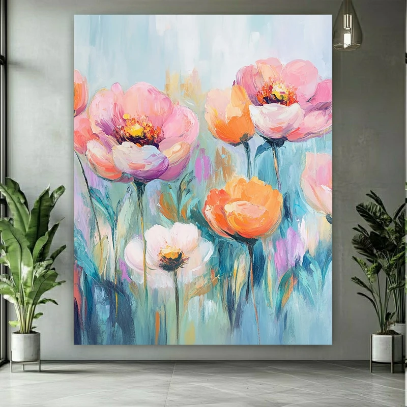 پوستر طرح نقاشی مدل گل بهاری کد BK24503