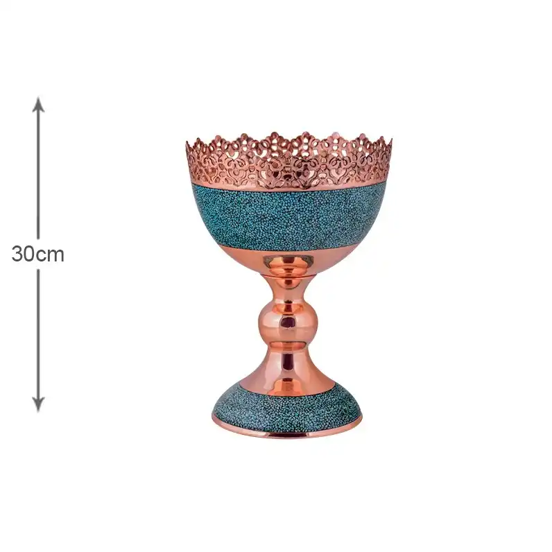 ست 3 تکه آجیل خوری و سنبلدان فیروزه کوبی مدل F052 کد F148