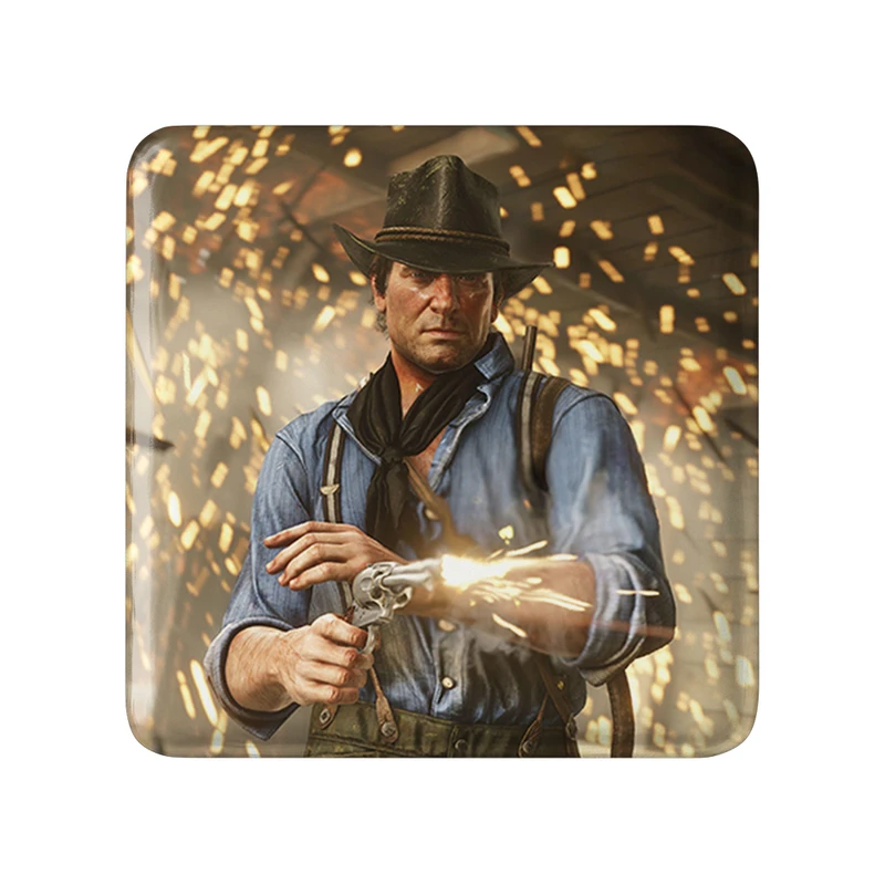مگنت خندالو طرح بازی رد دد Red Dead مدل مربعی کد 30133