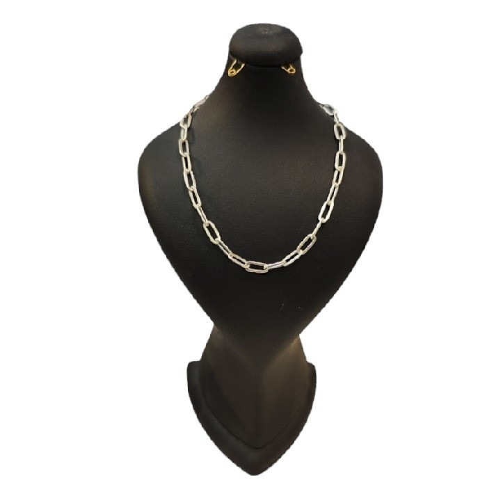 زنجیر نقره مردانه مدل آجری کد 45