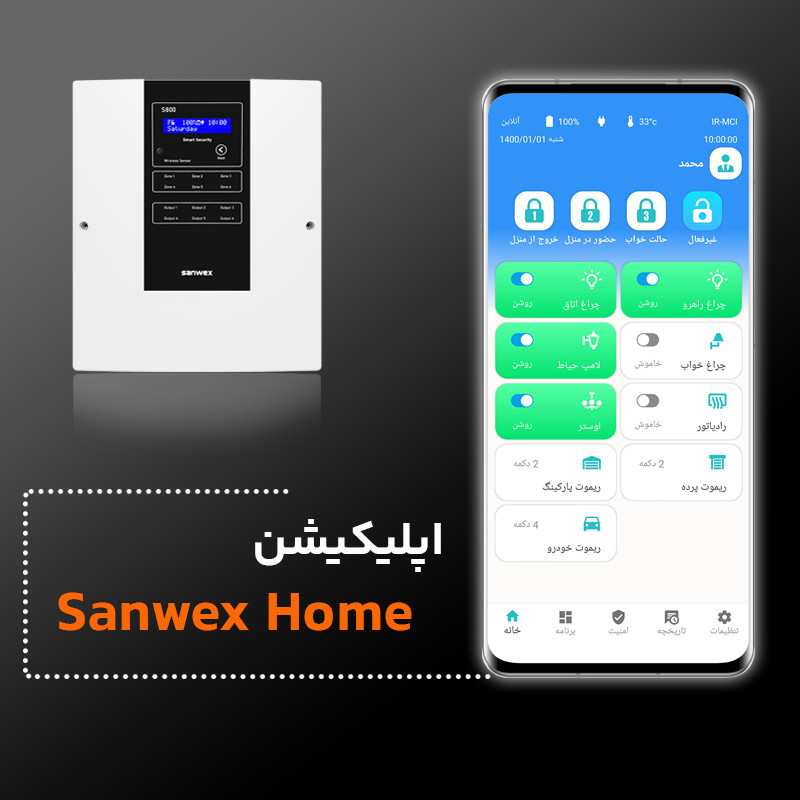 سیستم دزدگیر و هوشمند سازی ساختمان سنوکس مدل S800