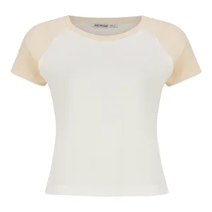 تی شرت آستین کوتاه زنانه سرژه مدل 203398  رنگ سفید
