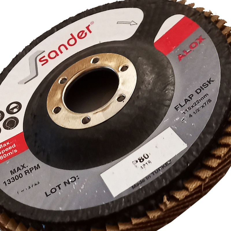 سنباده فلاپ دیسک ساندر مدل RO - 8 مجموعه ی پنج عددی