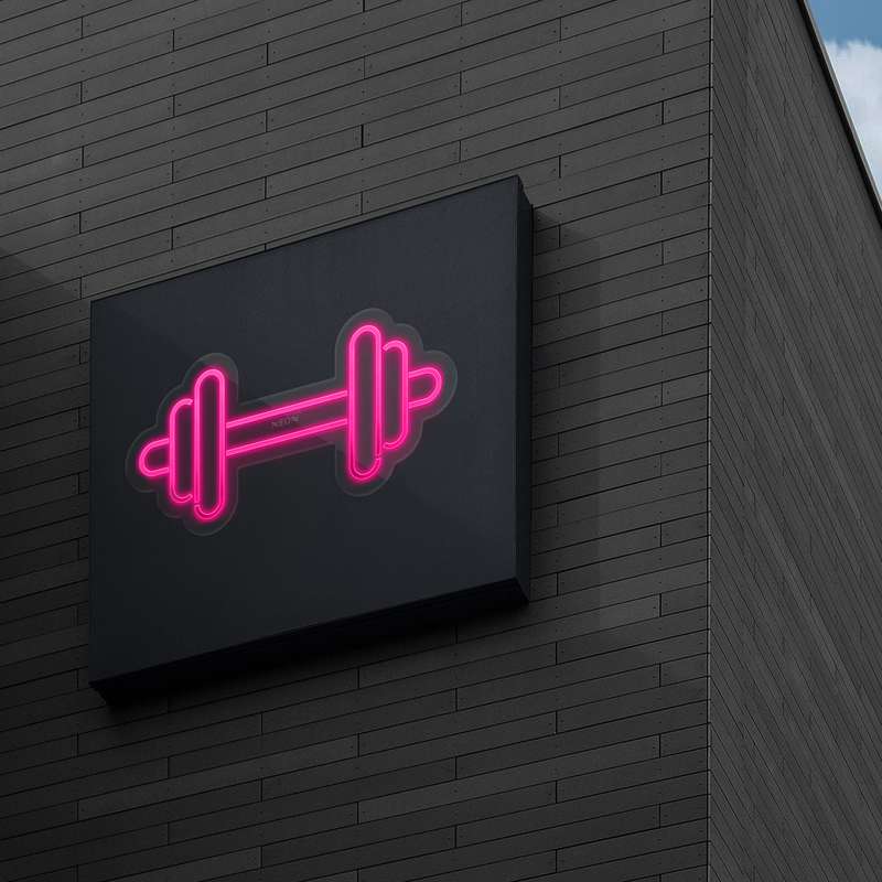 چراغ دیواری نئون دیزاین طرح Dumbbell