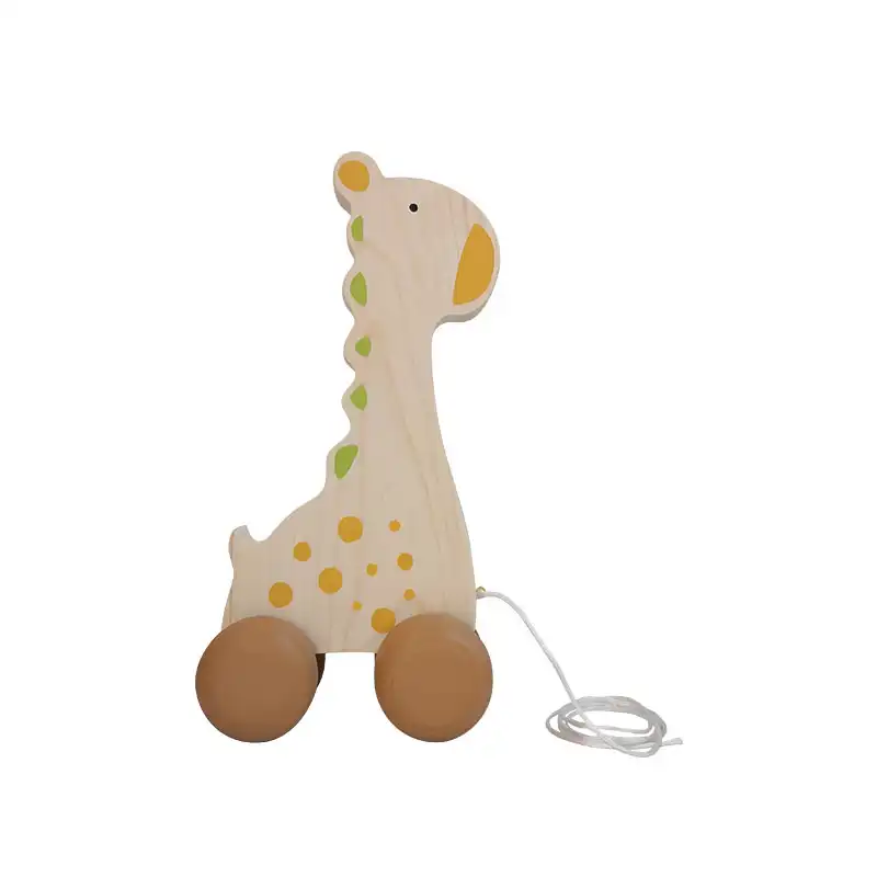 اسباب بازی چوبی مدل زرافه ماشینی کد MKids48-2F