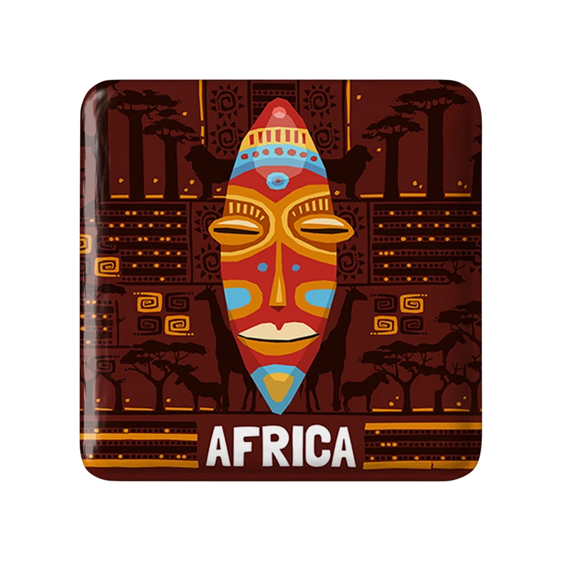 مگنت خندالو طرح آفریقا Africa مدل مربعی کد 29833