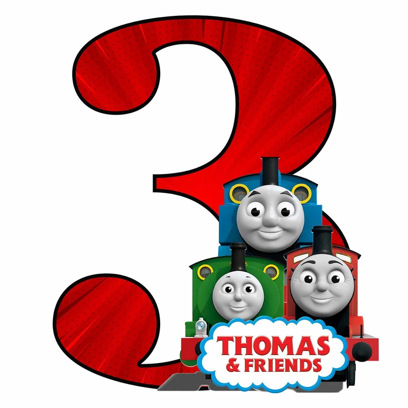  استند رومیزی تولد مدل عدد 3 طرح توماس کد 1436