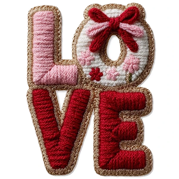 استیکر پارچه و لباس پاد آفرین طرح عشق کد 5614