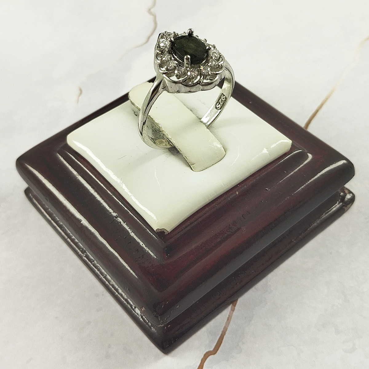 انگشتر نقره زنانه سلین کالا مدل زمرد کد 65