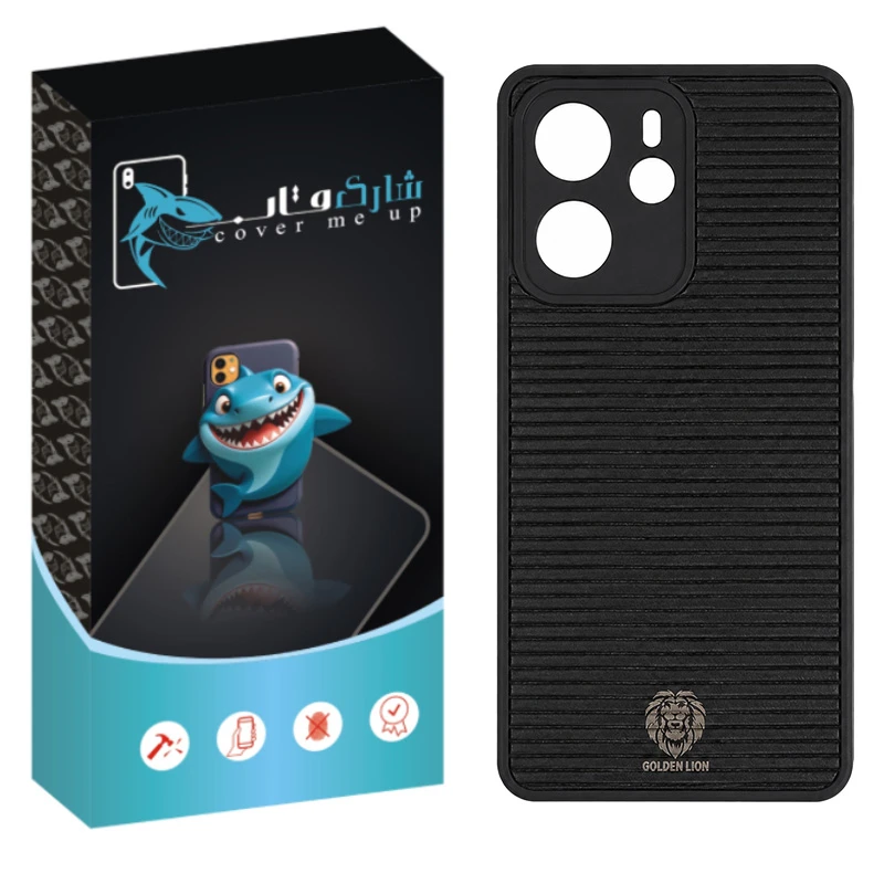 کاور شارک قاب طرح چرم مناسب برای گوشی موبایل شیائومی Redmi Note 14 4G
